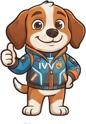 Mascote do Ivvo fazendo joinha